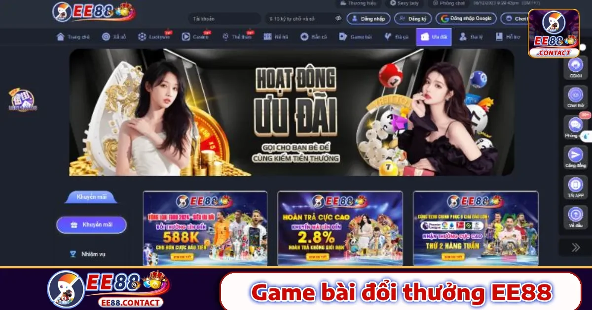 Game bài Ee88 4 Ưu đãi độc quyền tại Game bài Ee88