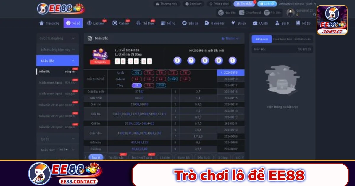 Các hình thức đặt cược mới tại lô đề Ee88