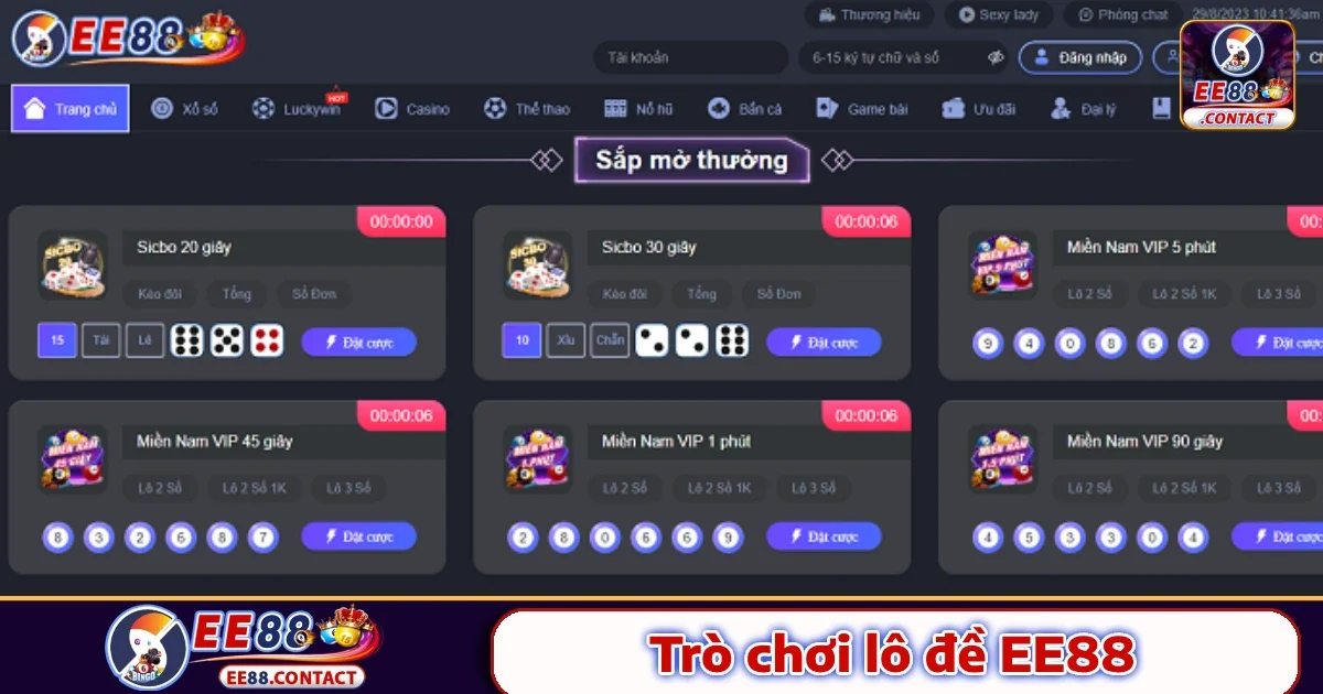 Cách tham gia Lô đề Ee88 dễ dàng
